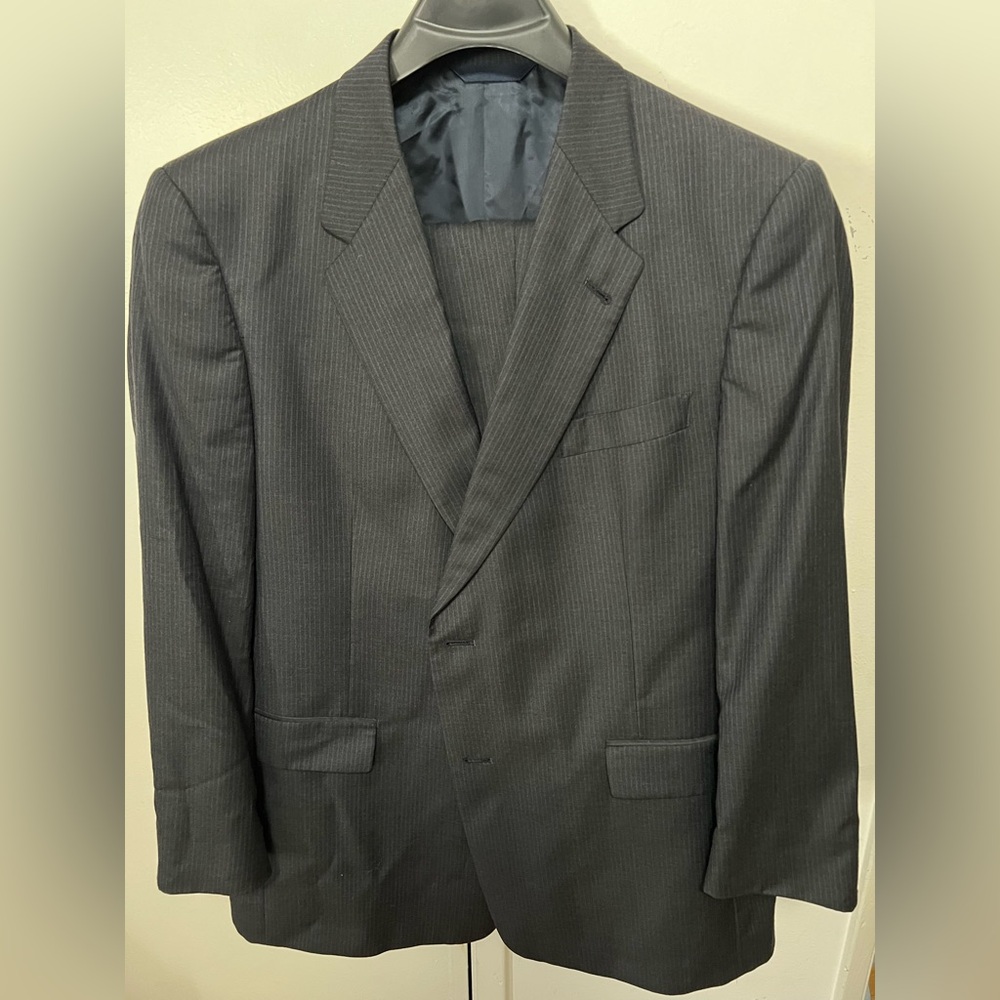Burberry Charcoal Pinstripe Suit